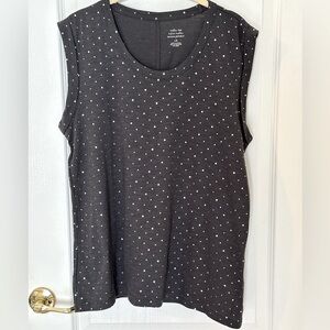 Banana Republic Factory Malibu tee, grey with silver dots size large